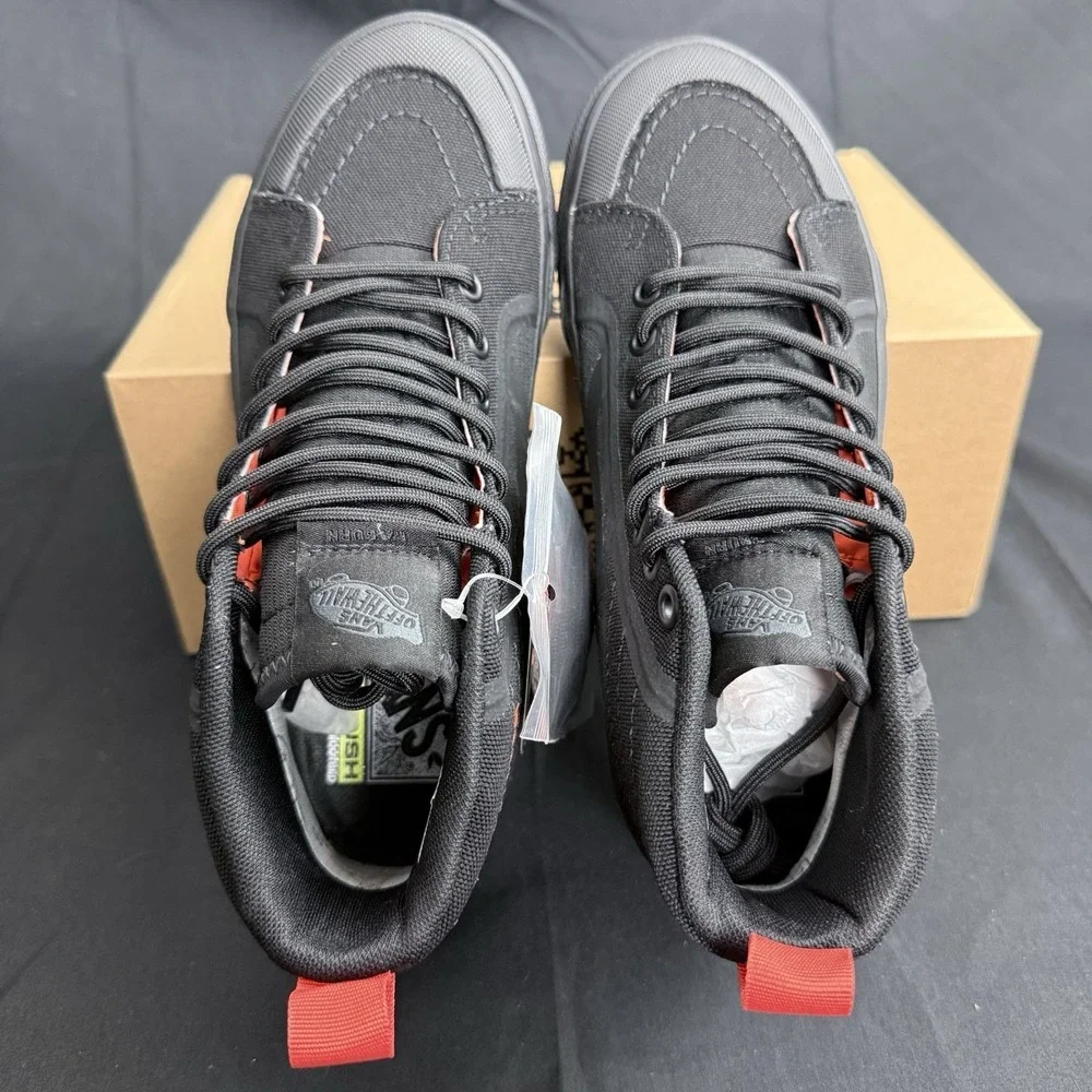 VANS Sk8-Hi GTX VR3 Raeburn Gore-Tex Triple Black High Top Sneaker Red M 6 W 7.5